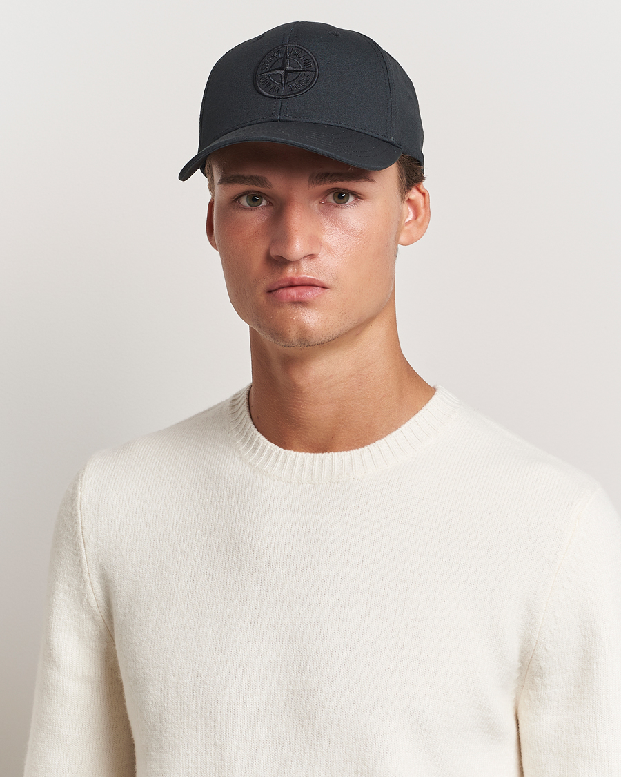 Herren | Hüte & Mützen | Stone Island | Cotton Rep Logo Cap Black