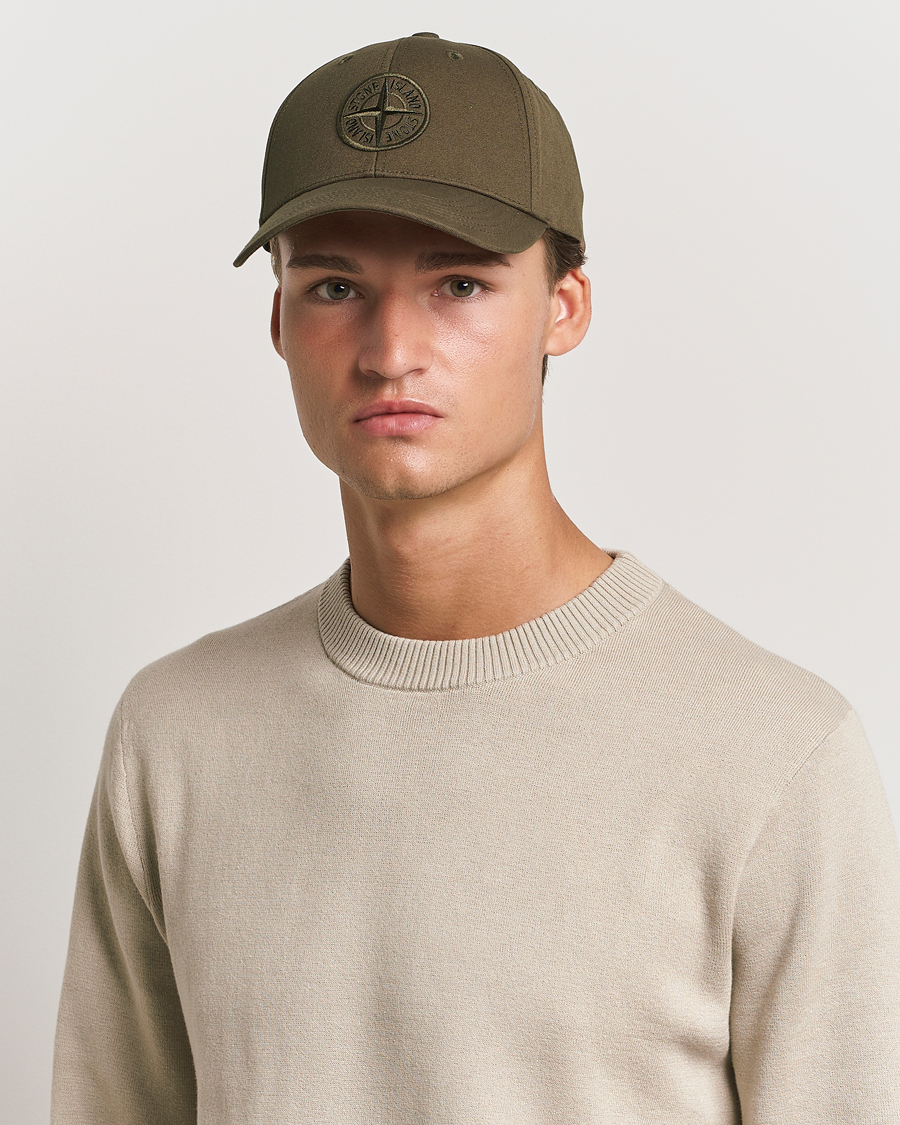 Herren | Luxury Classics | Stone Island | Cotton Rep Logo Cap Military Green