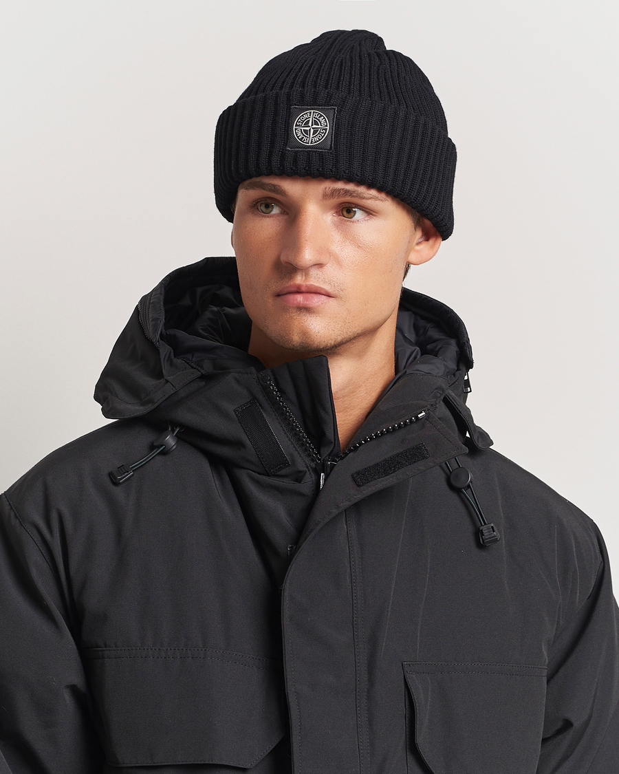 Herren |  | Stone Island | Full Rib Wool Beanie Black