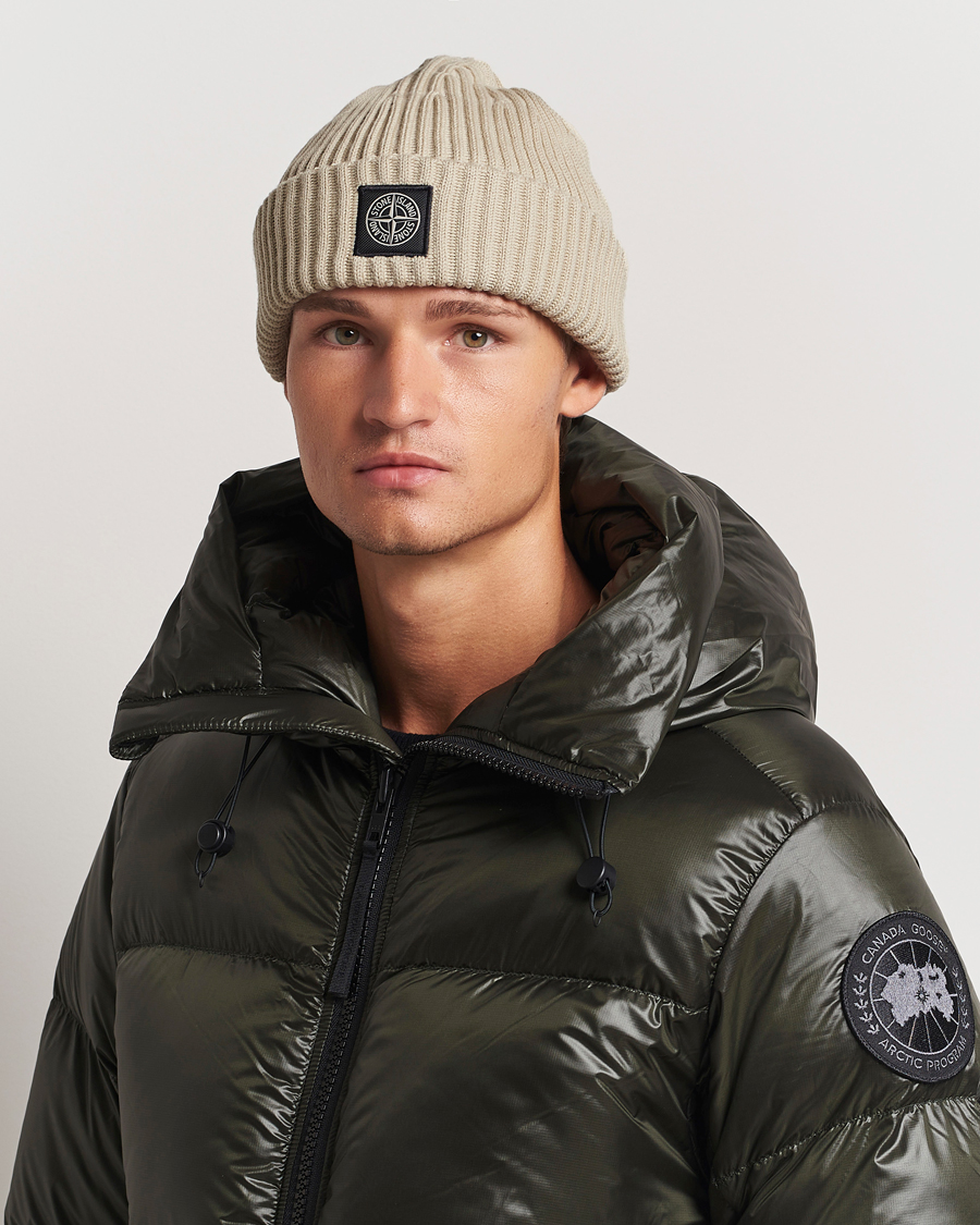 Herren | Mützen | Stone Island | Full Rib Wool Beanie Plaster