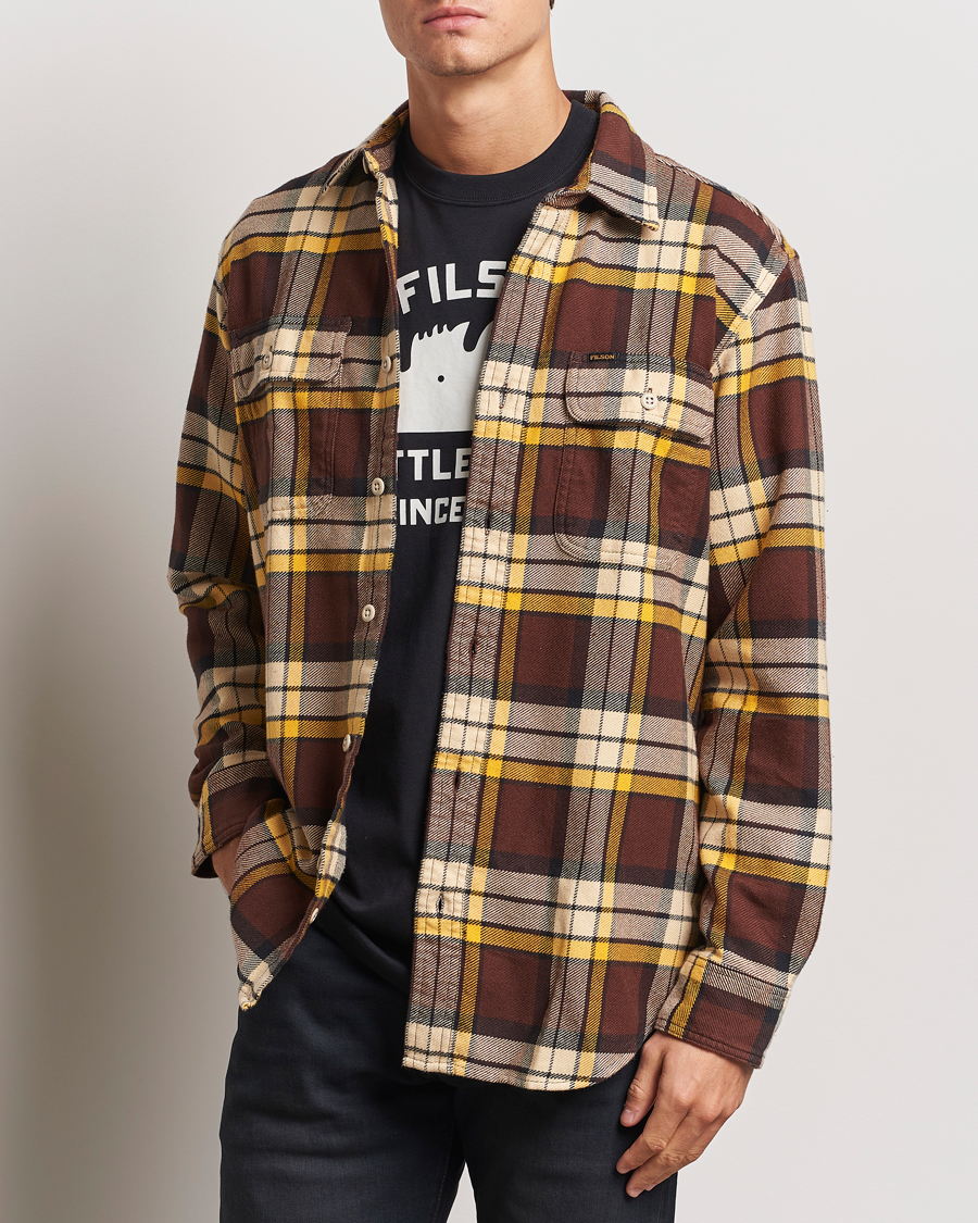 Herren |  | Filson | Vintage Flannel Work Shirt Brown/Yellow