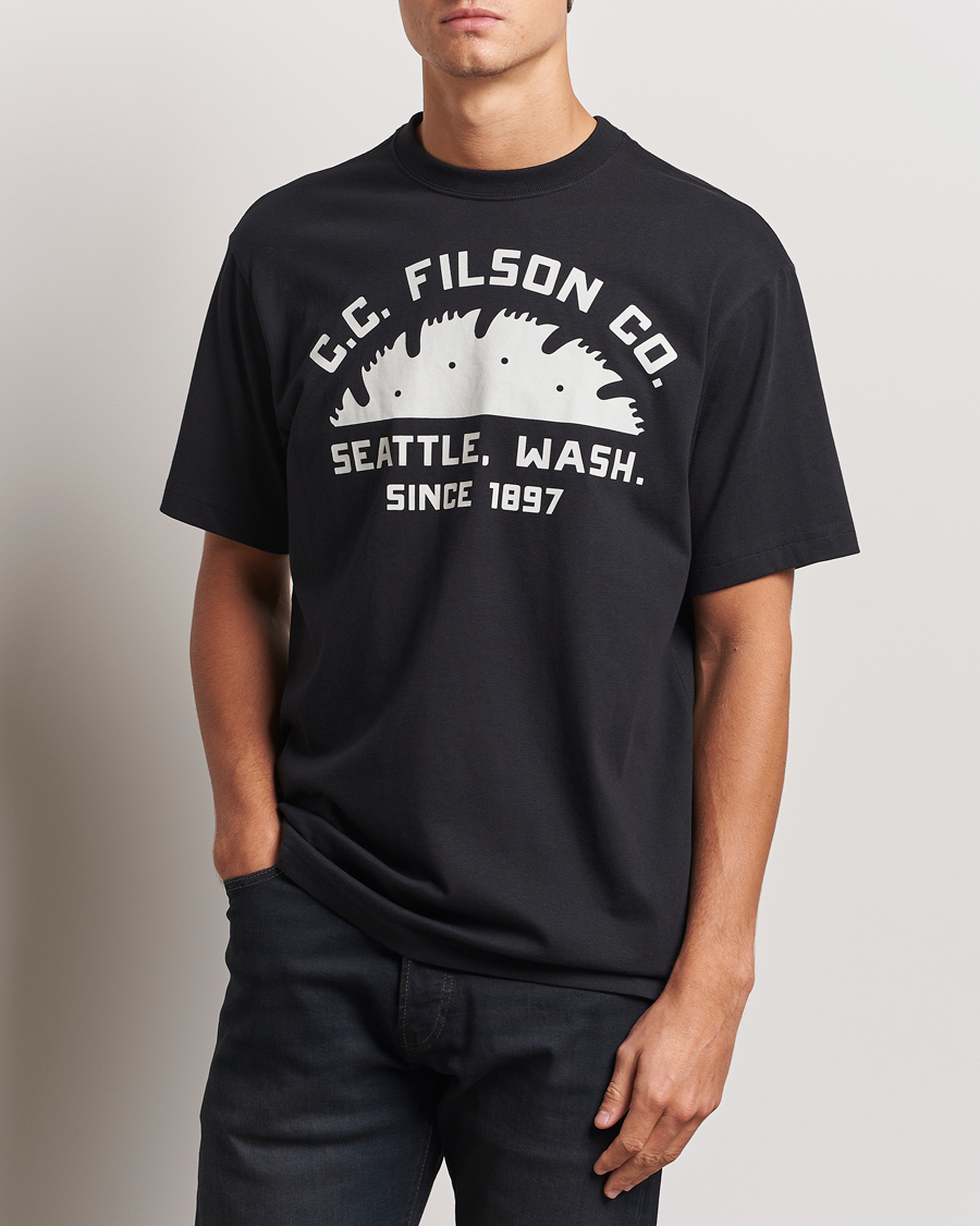 Herren |  | Filson | Printed Cotton T-Shirt Black