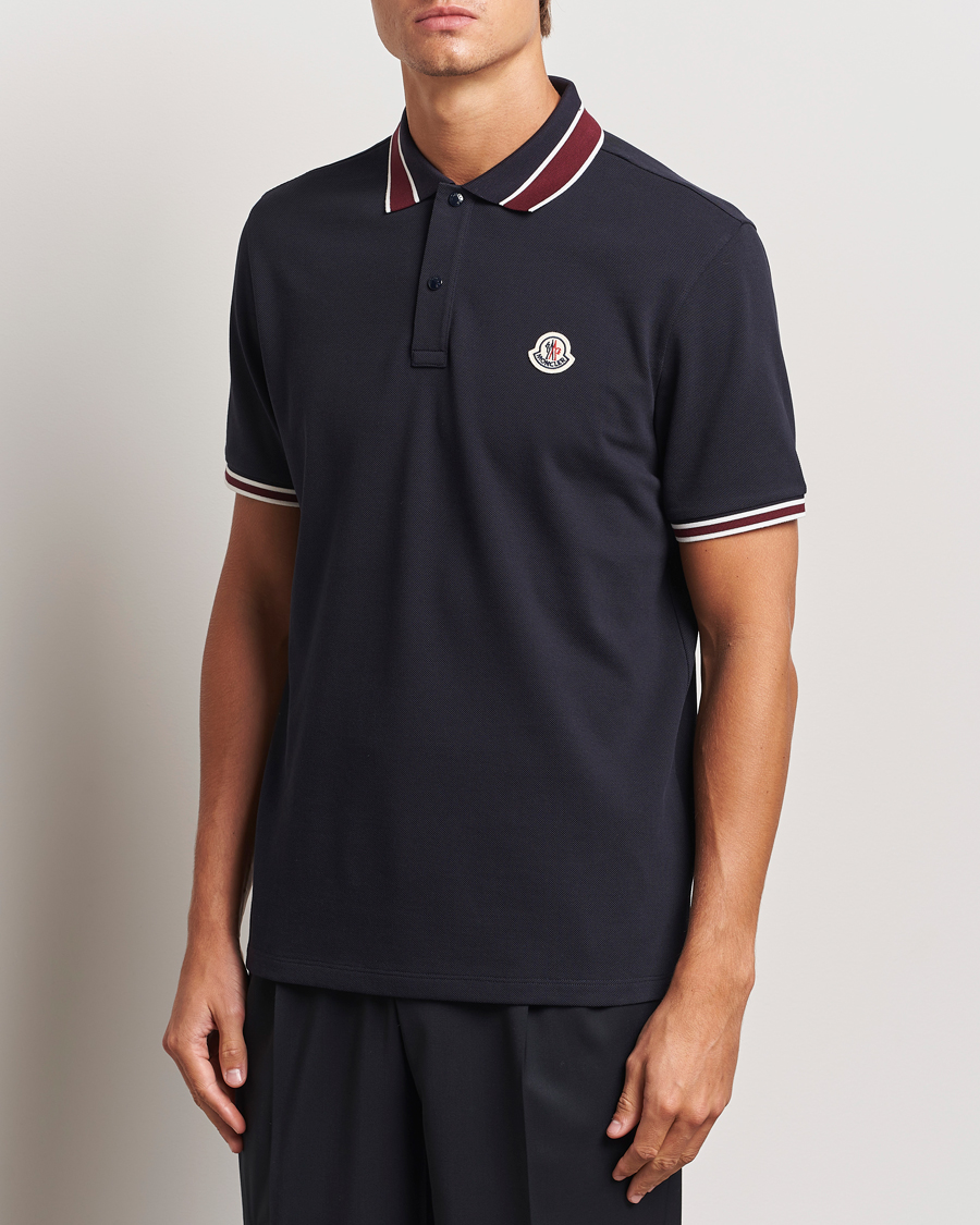 Herren | Poloshirts | Moncler | Double Contrast Collar Polo Navy