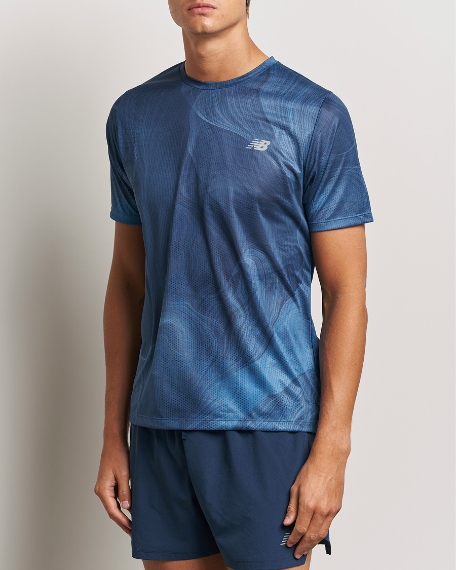 Herren |  | New Balance Running | Athletics Run T-Shirt Blue Agate