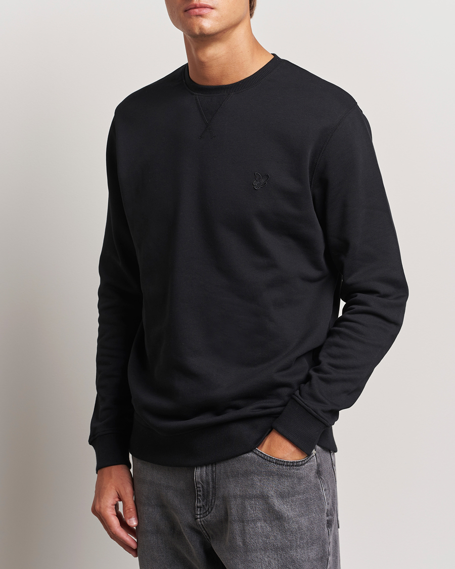 Herren | Sweatshirts | Lyle & Scott | Tonal Eagle Crew Neck Sweatshirt Jet Black