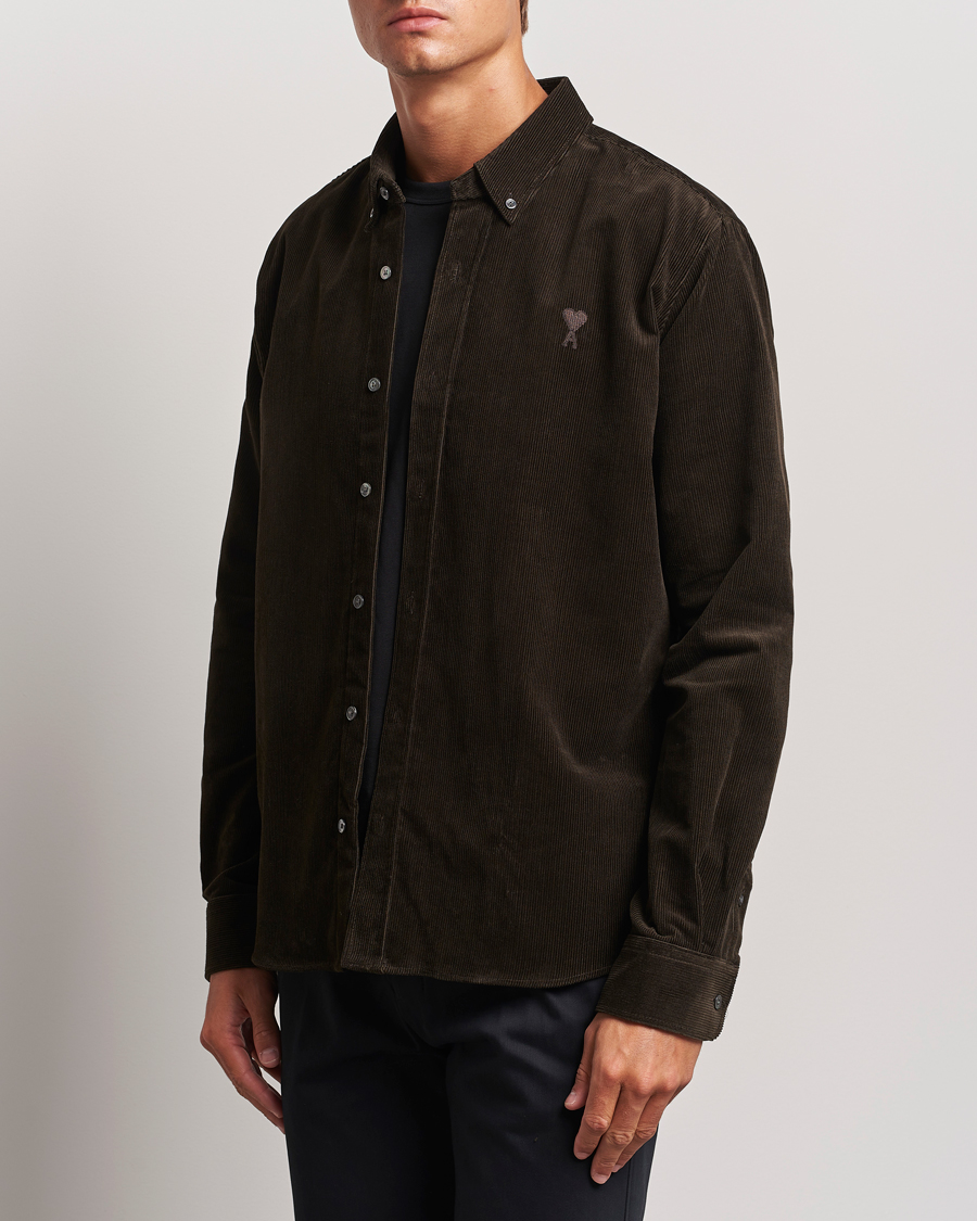 Herren |  | AMI | Classic Fit Corduroy Shirt Dark Coffee