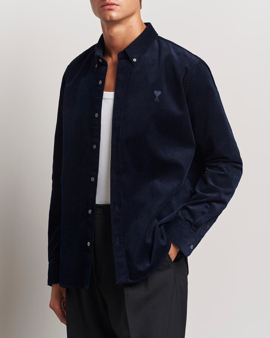 Herren |  | AMI | Classic Fit Corduroy Shirt Navy