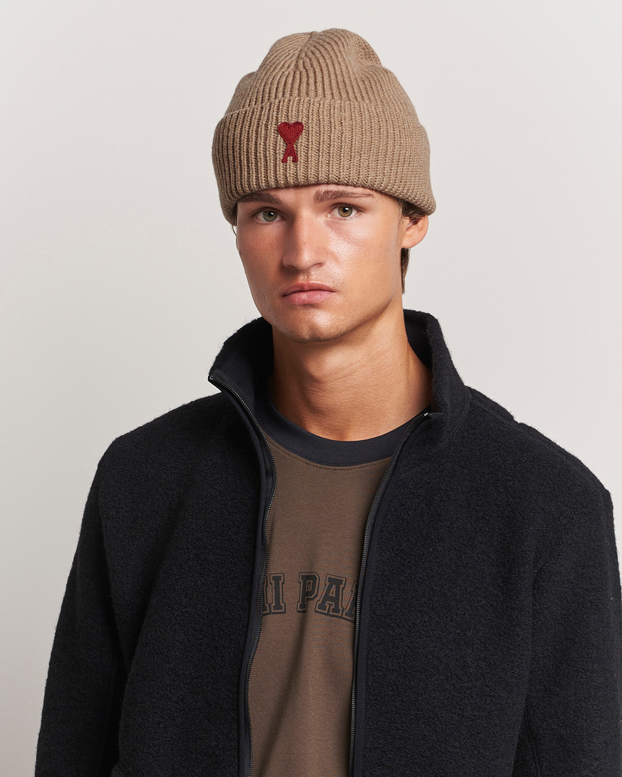 Herren | Accessoires | AMI | Heart Logo Beanie Camel