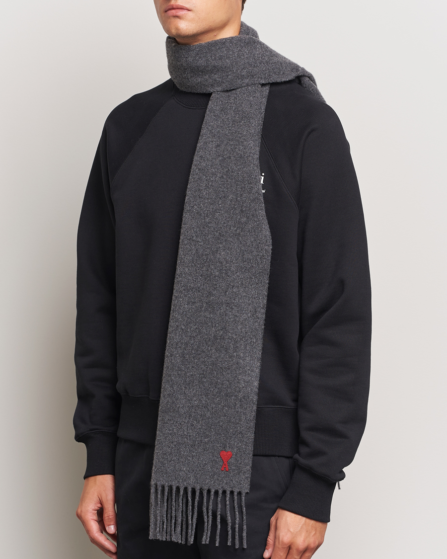 Herren |  | AMI | Heart Logo Scarf Dark Grey