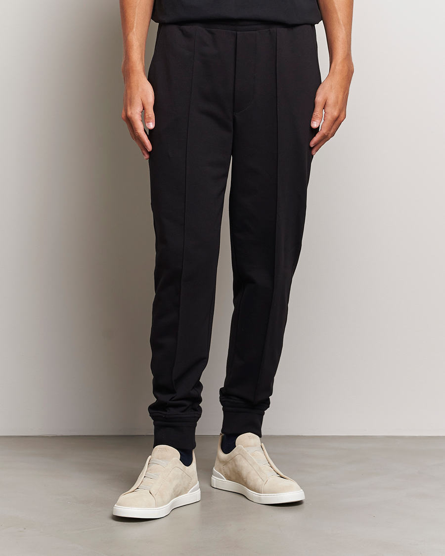 Herren |  | Zegna | Cotton Stretch Drawstring Pants Black