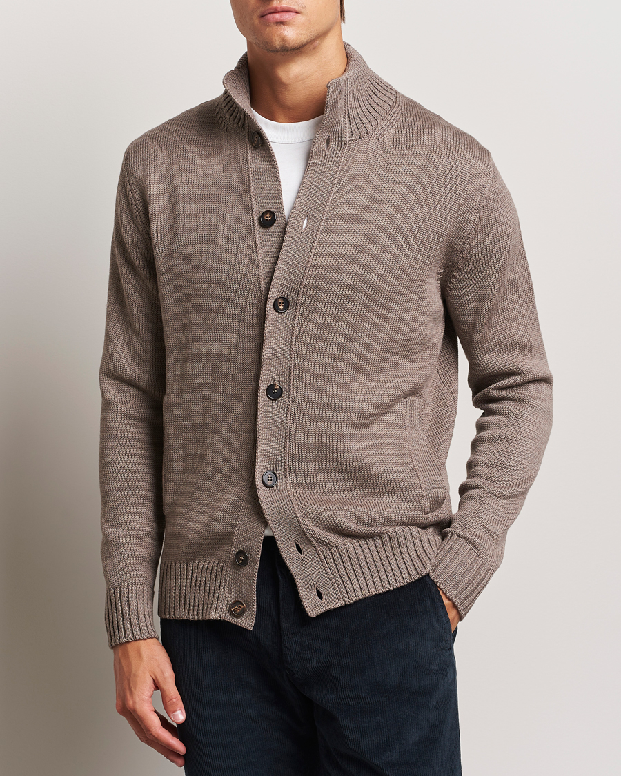 Herren |  | Zanone | Virgin Merino Wool Chioto Cardigan Taupe