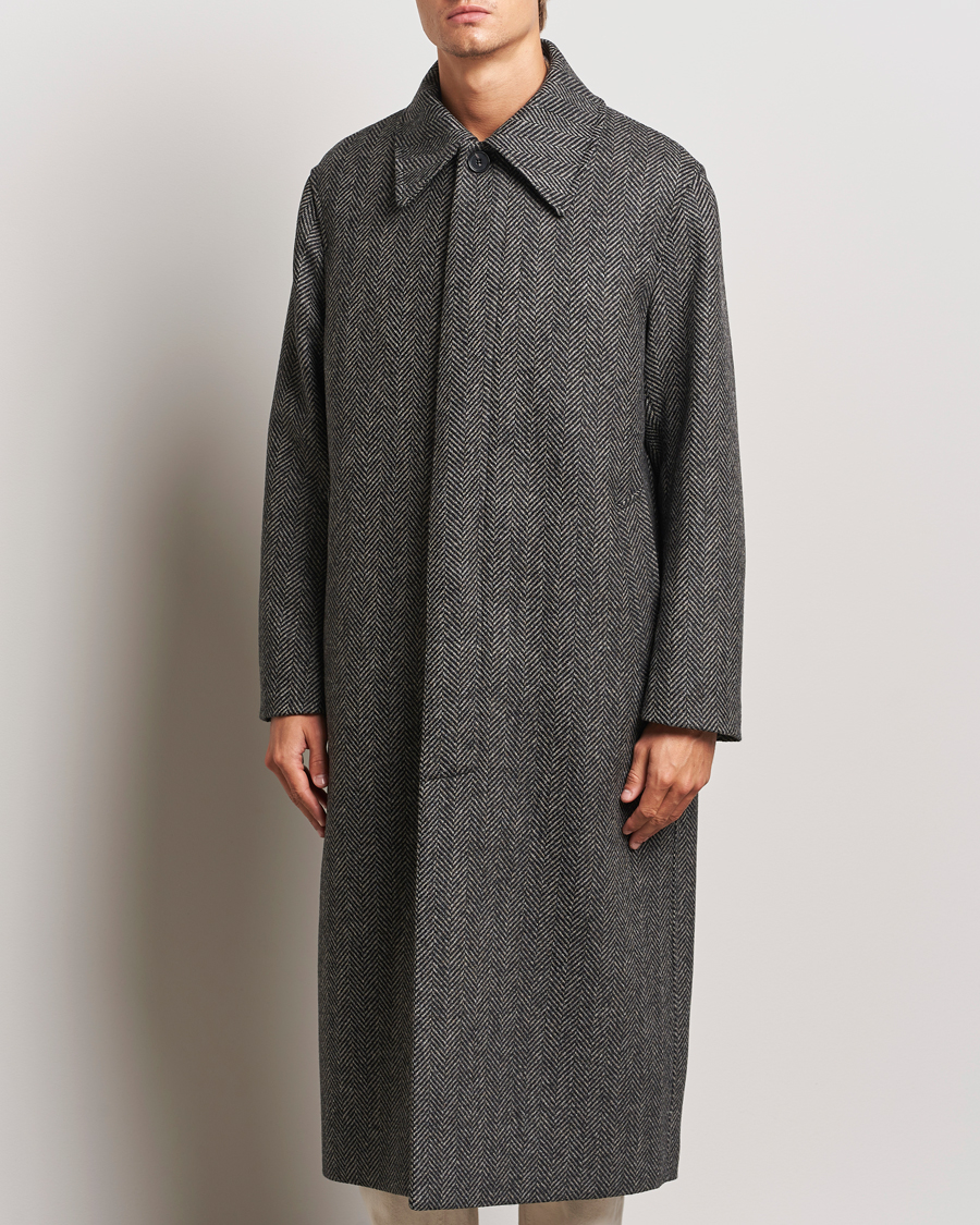 Herren | Mäntel | Sunflower | Herringbone Wool Coat Antracite