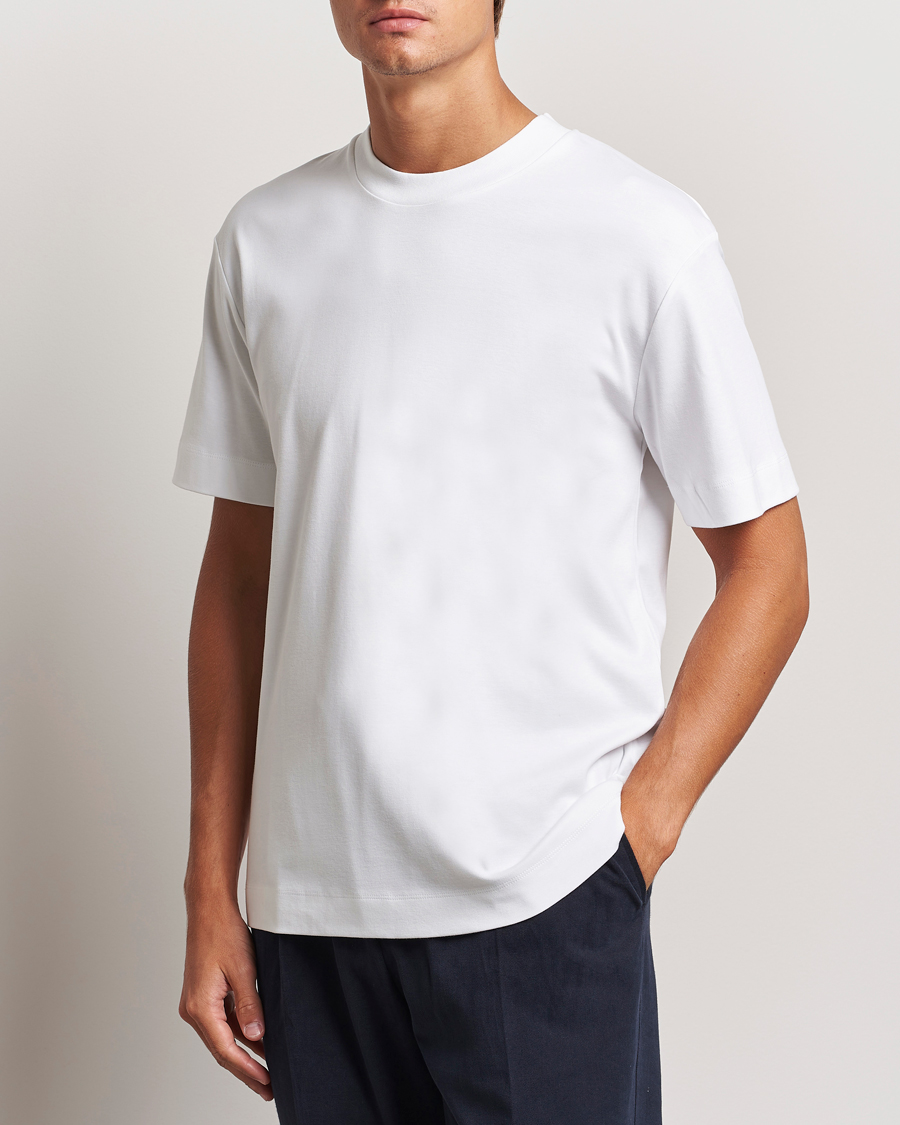 Herren |  | Sunspel | Heavyweight Mock Neck T-Shirt White