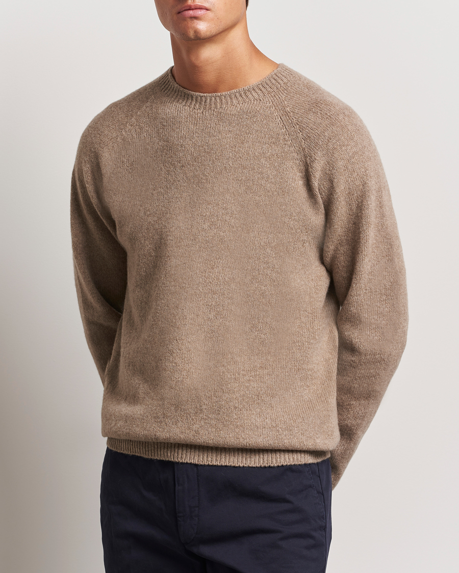 Herren |  | Sunspel | Lambswool Crewneck Sandstone