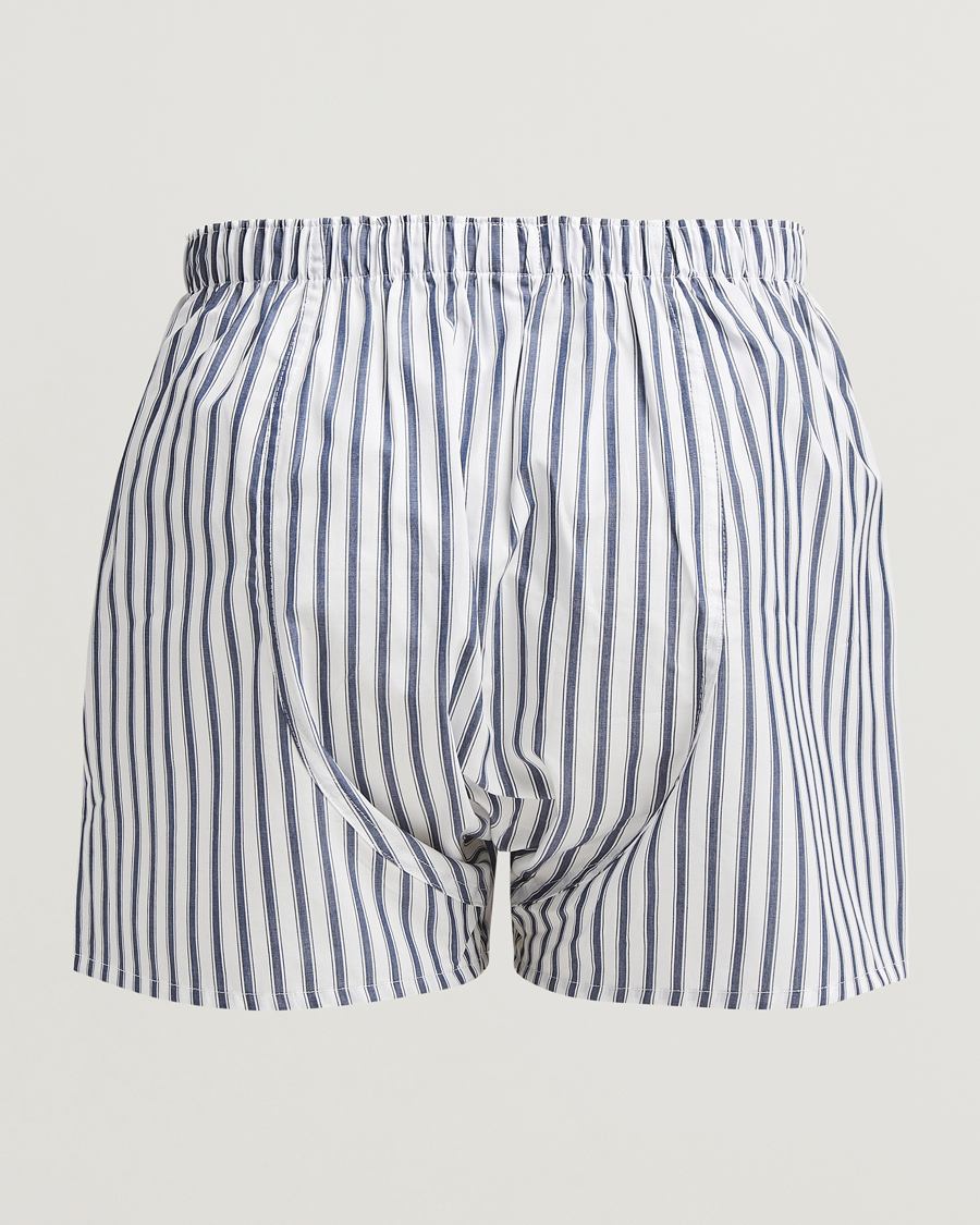 Herren |  | Sunspel | Cotton Stripe Boxer Broken Bar Stripe