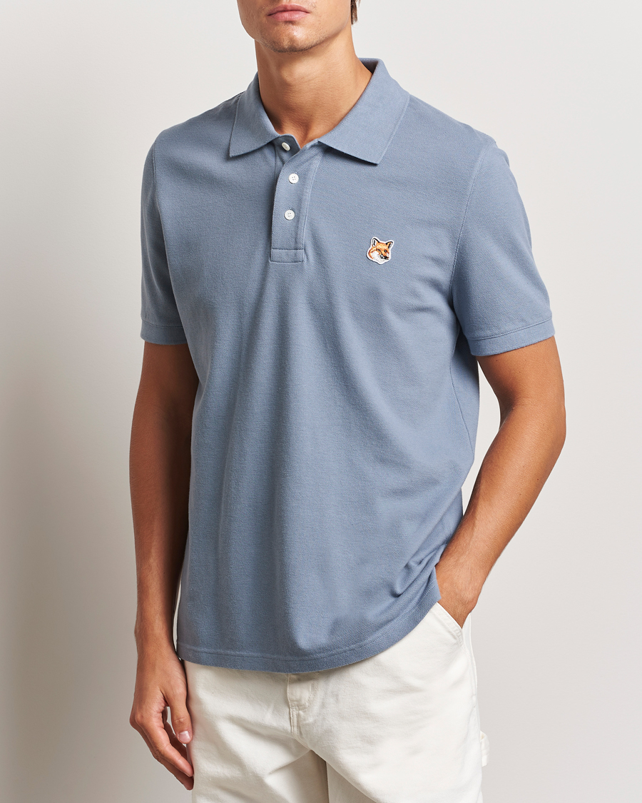 Herren | Poloshirts | Maison Kitsuné | Fox Head Polo Moonlight Blue