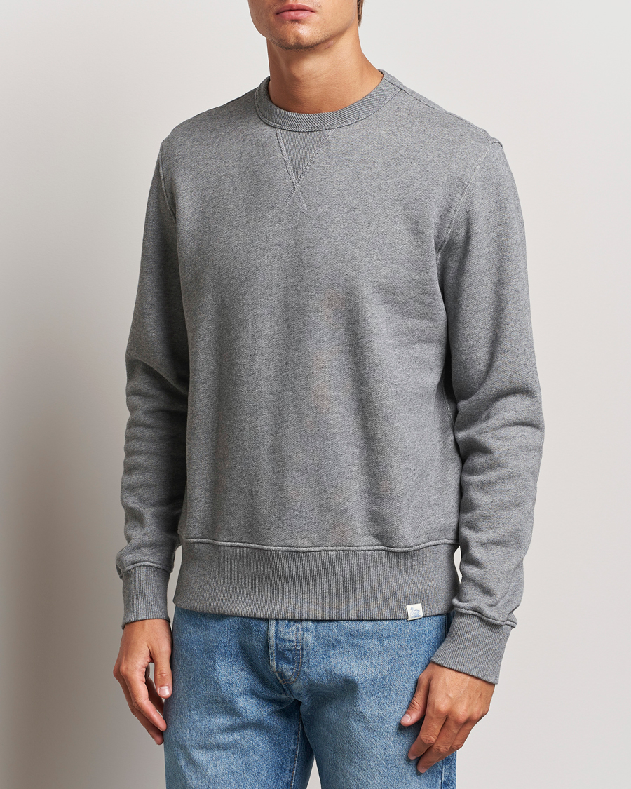 Herren | Sweatshirts | Merz b. Schwanen | Vintage Fleece Crew Neck Sweatshirt Grey Melange