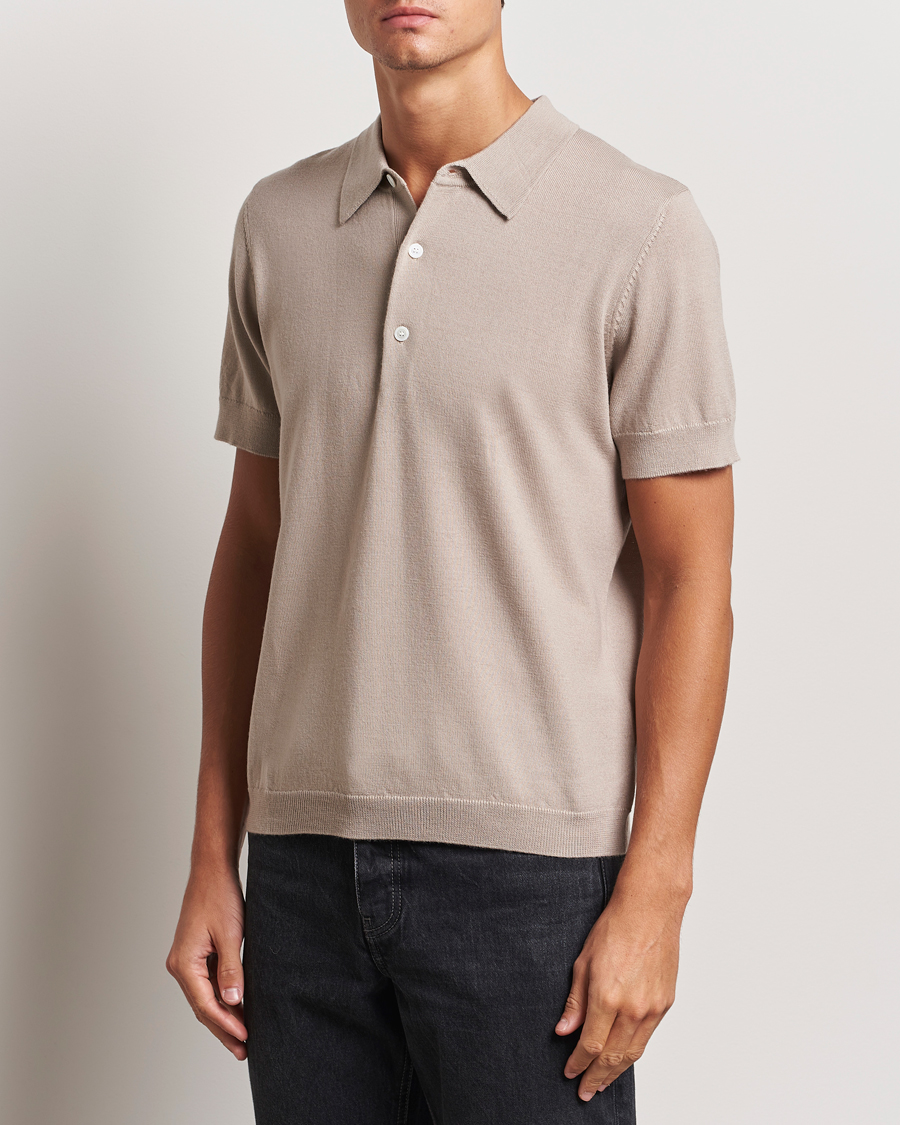 Herren |  | A Day\'s March | Rosehall Short Sleeve Merino Polo Dove