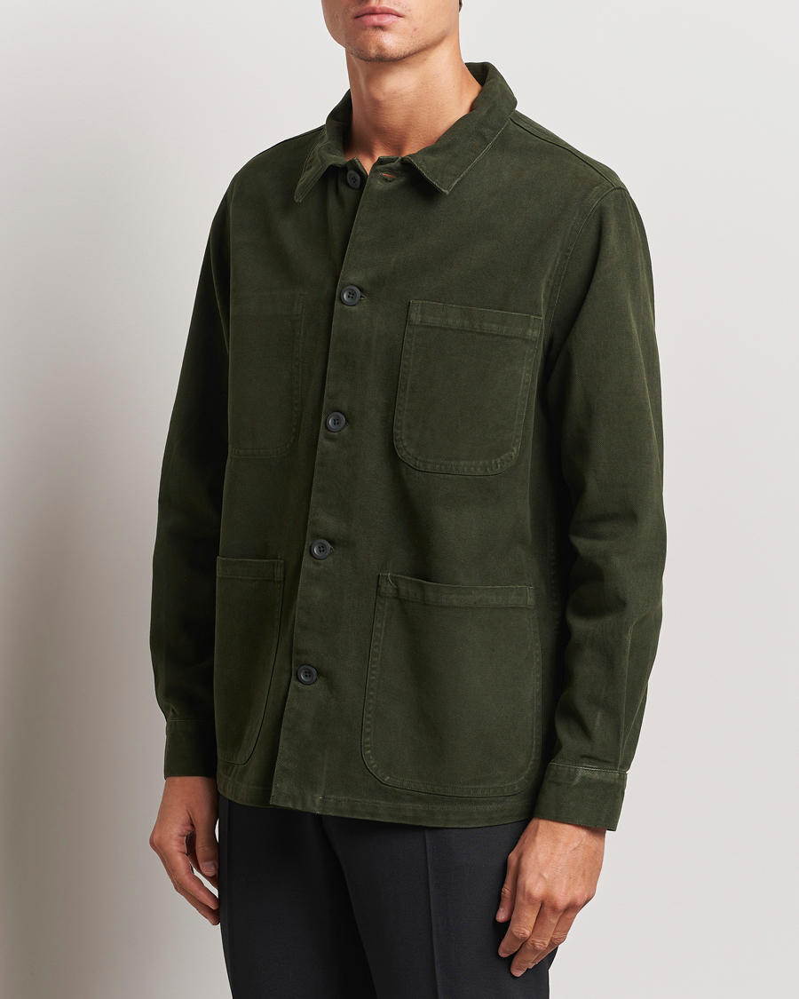 Herren |  | A Day\'s March | Algot Cotton Lyocell Overshirt Deep Green