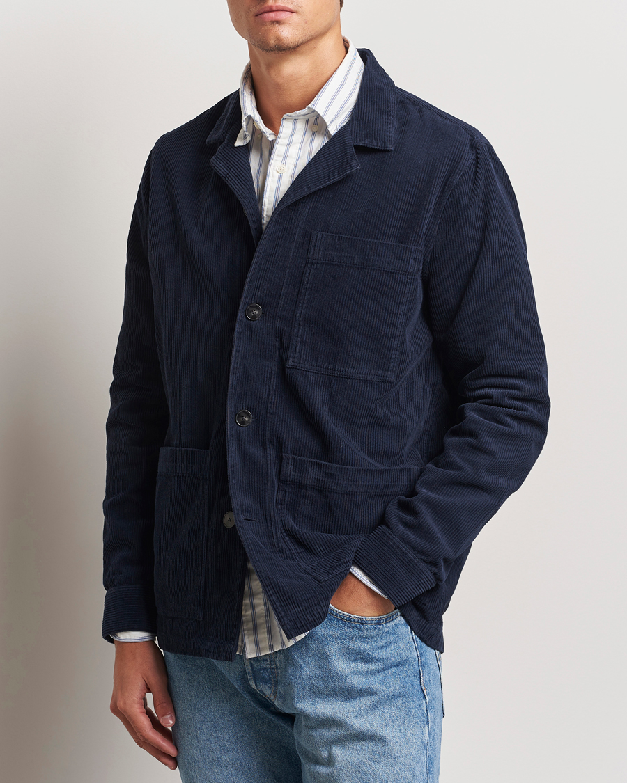 Herren |  | A Day\'s March | Banagher Corduroy Overshirt Navy