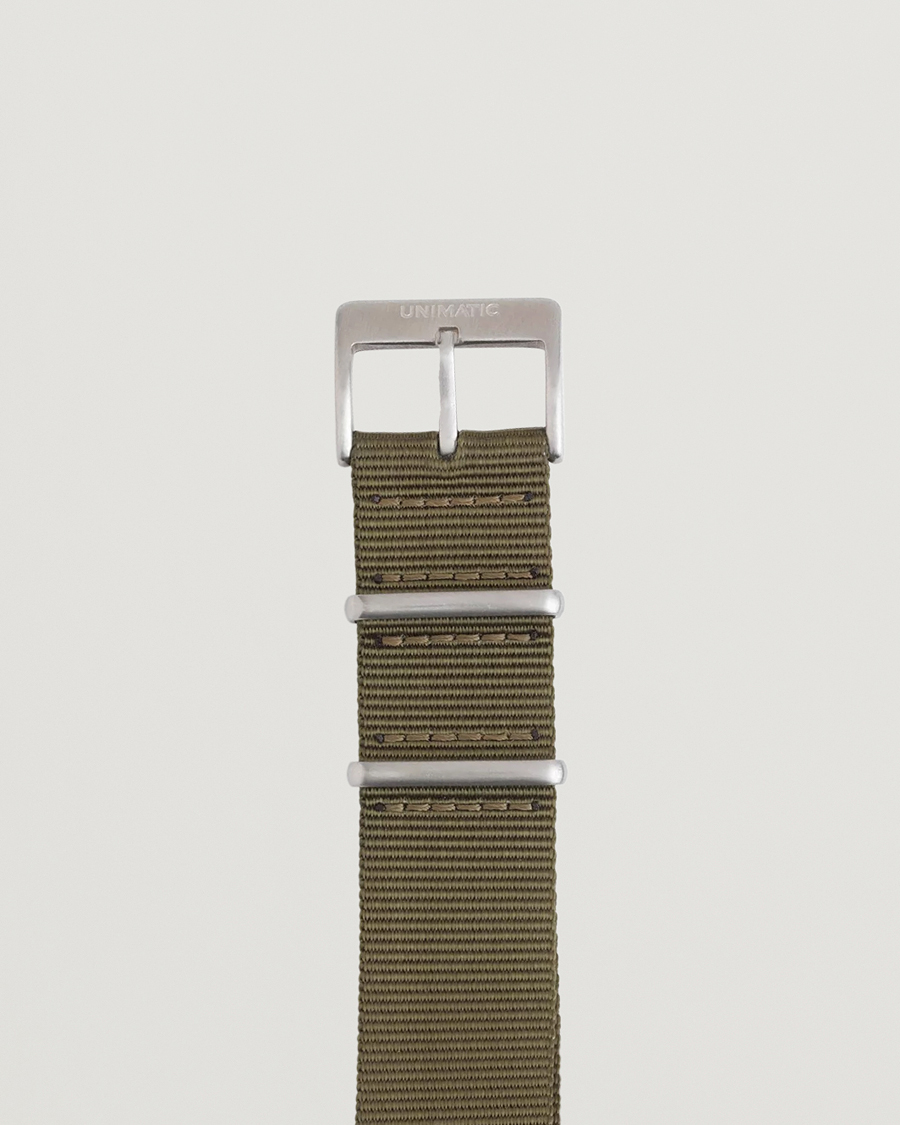 Herren |  | UNIMATIC | Nylon Nato Steel 22mm Strap Olive