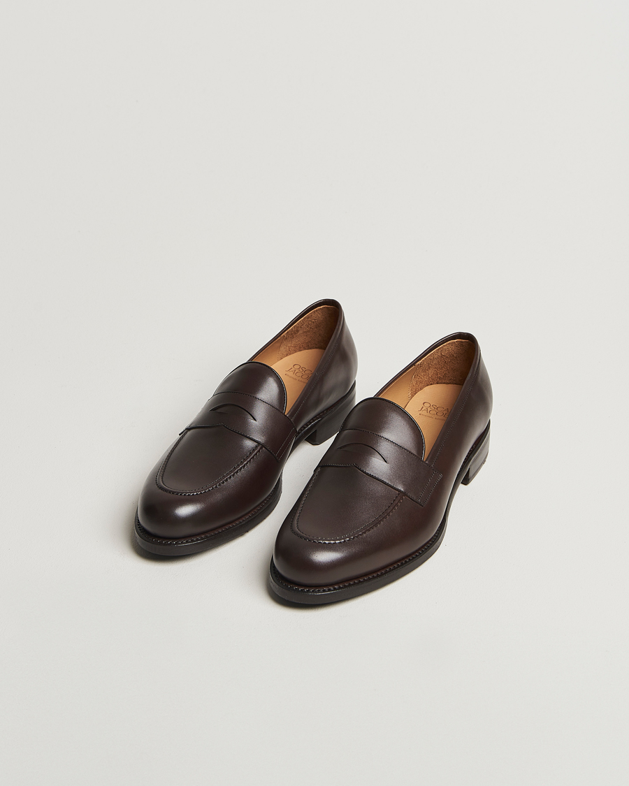 Herren |  | Oscar Jacobson | Penny Loafers Dark Mud Brown