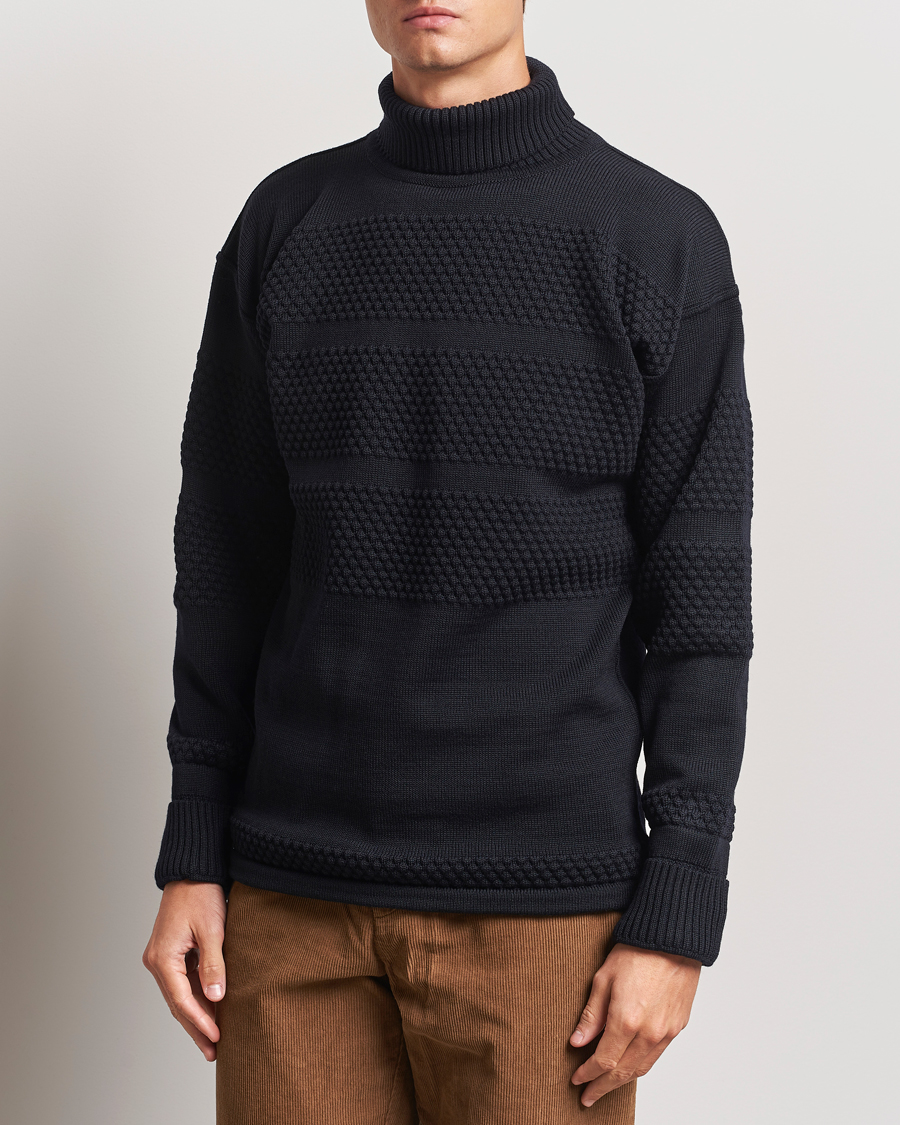 Herren |  | S.N.S. Herning | Fisherman Wool Rollneck Sweater Navy Blue