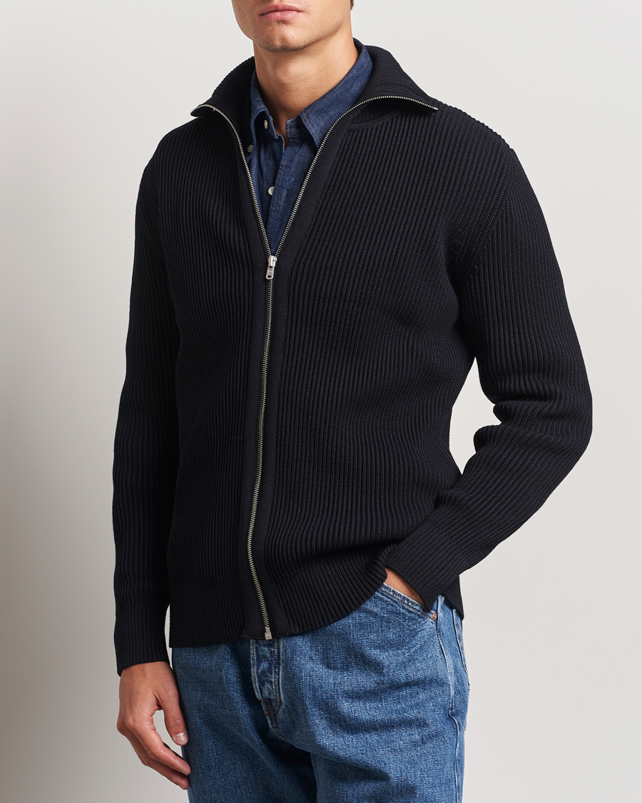 Herren |  | S.N.S. Herning | Fender Wool Full Zip Navy Blue