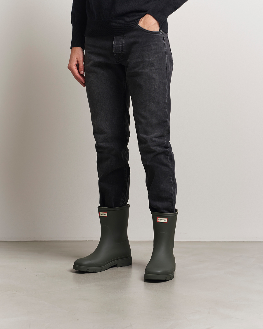 Herren | Galoschen & Gummistiefel | Hunter Boots | Downpour Short Boot Dark Olive