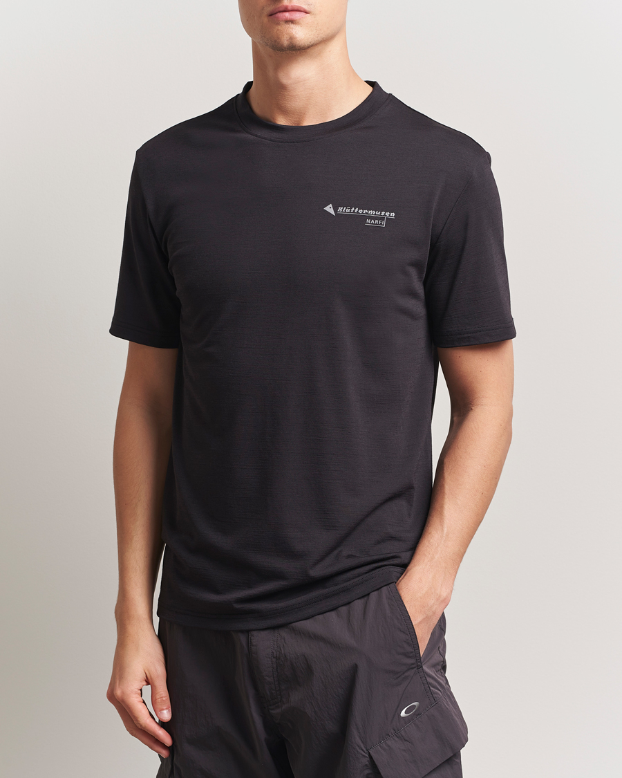 Herren | T-Shirts | Klättermusen | Narfi Short Sleeve Running T-Shirt Raven