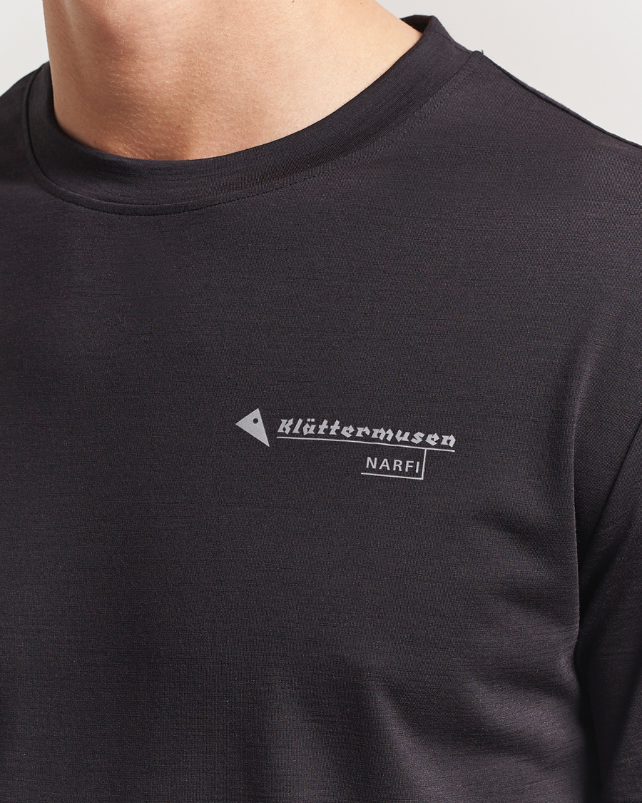 Herren | T-Shirts | Klättermusen | Narfi Short Sleeve Running T-Shirt Raven