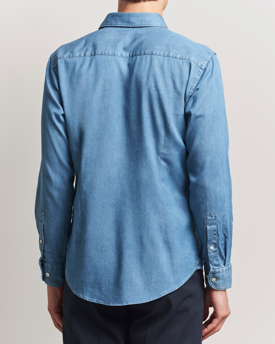Herren | Hemden | Eton | Slim Fit Denim Shirt Mid Blue