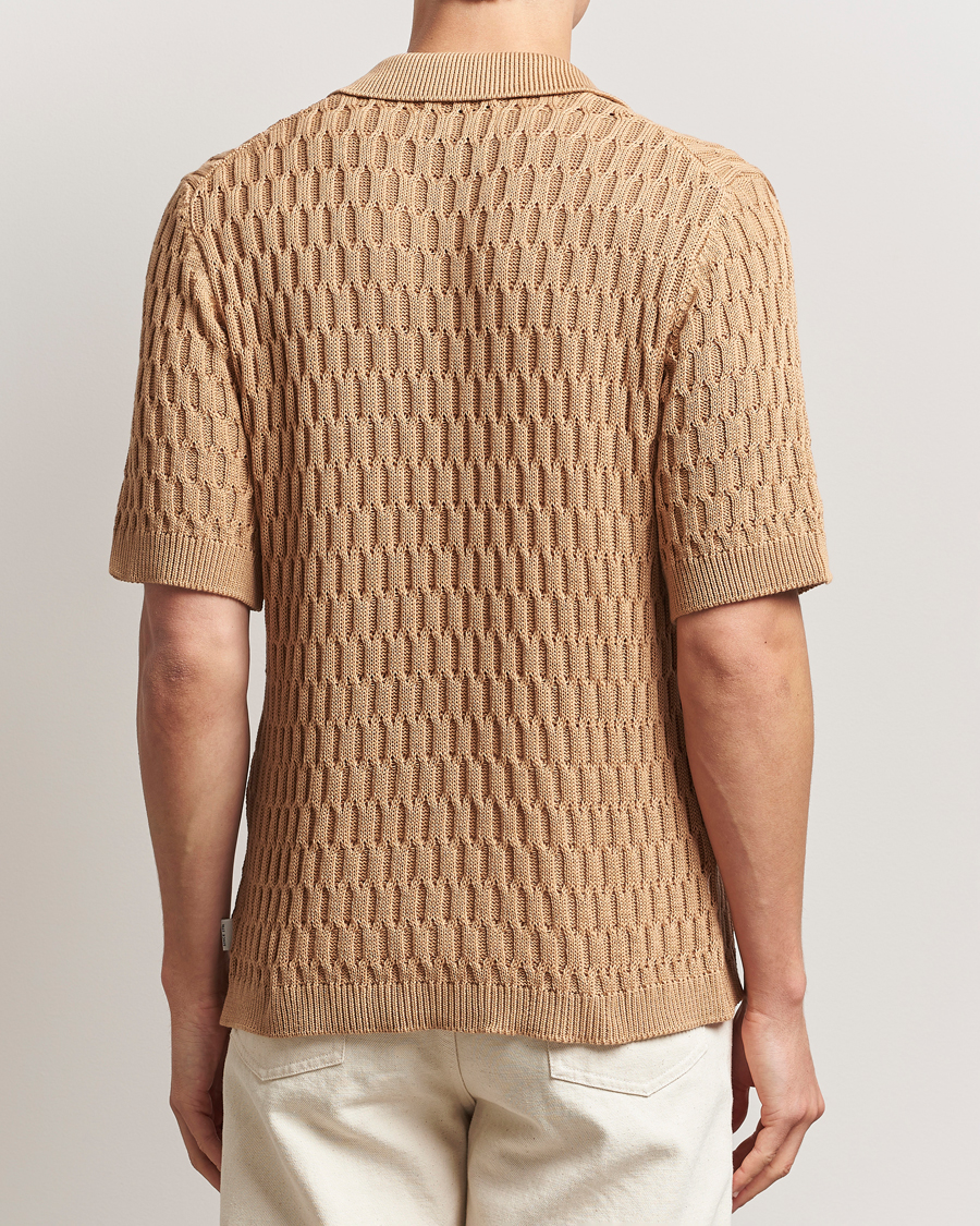 Herren | Hemden | Peregrine | Cove Knitted Short Sleeve Shirt Sand
