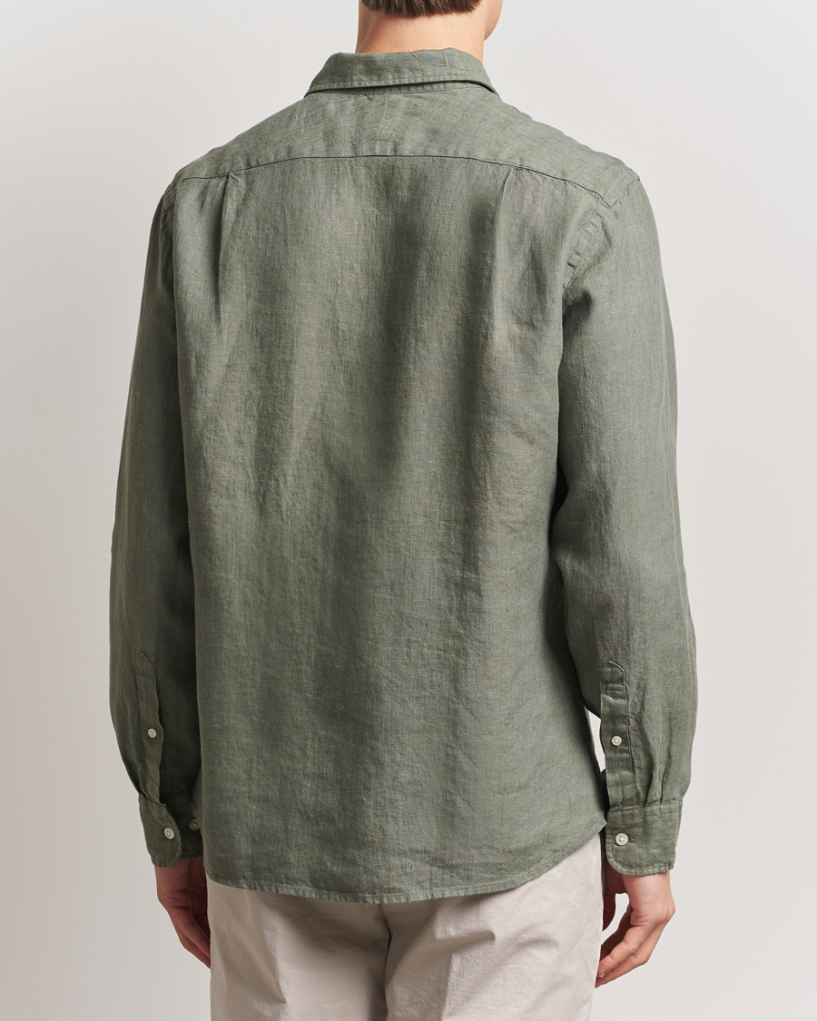 Herren | Hemden | Charles Tyrwhitt | Pure Linen Slim Fit Shirt Olive