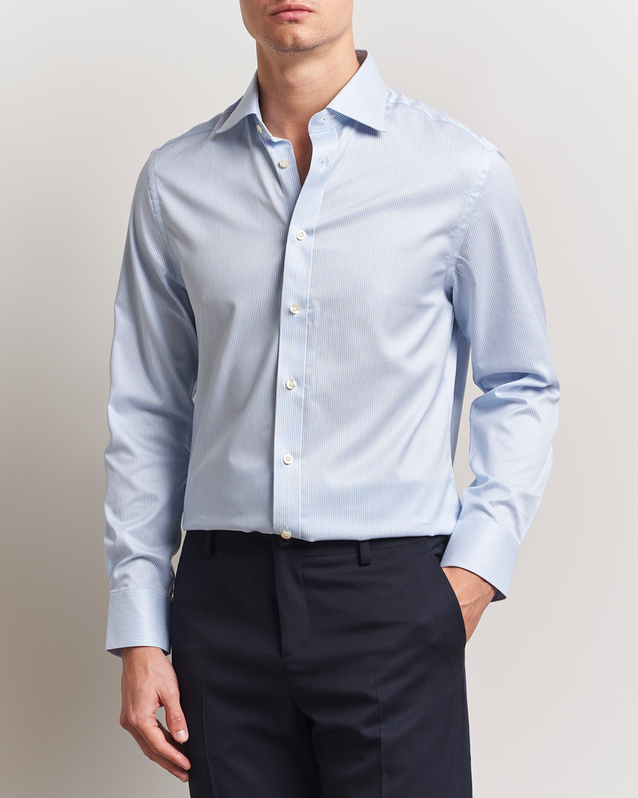 Herren | Hemden | Charles Tyrwhitt | Egyptian Cotton Fine Stripe Shirt Cornflower