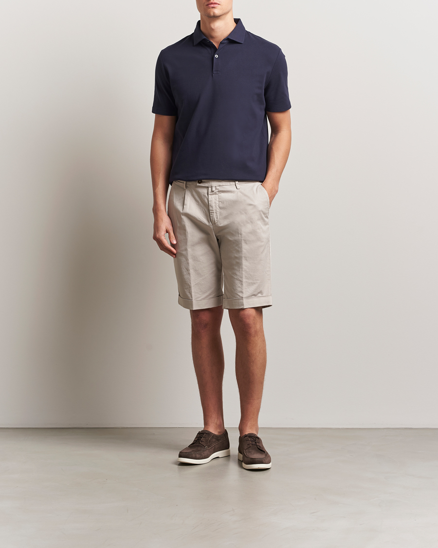 Herren | Poloshirts | Charles Tyrwhitt | Short Sleeve Cotton Pique Polo Navy