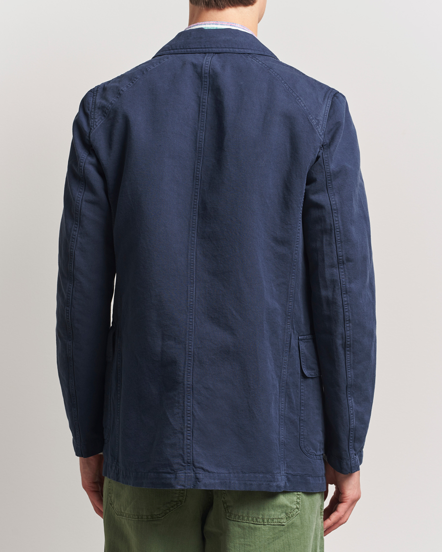 Herren | Sakkos | Drake's | MKI Cotton/linen Games Blazer Navy