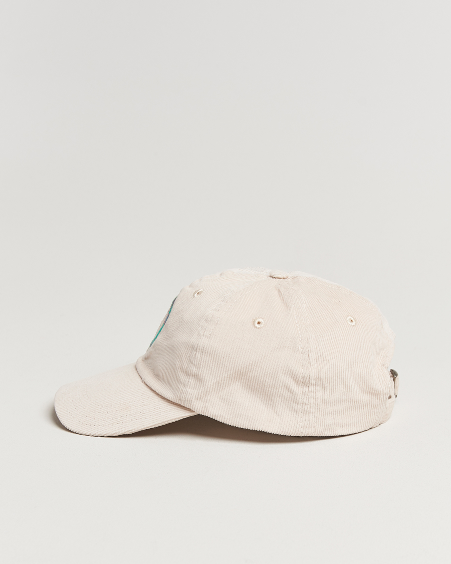 Herren | Drake's D Applique Baseball Cap Ecru | Drake's | D Applique Baseball Cap Ecru