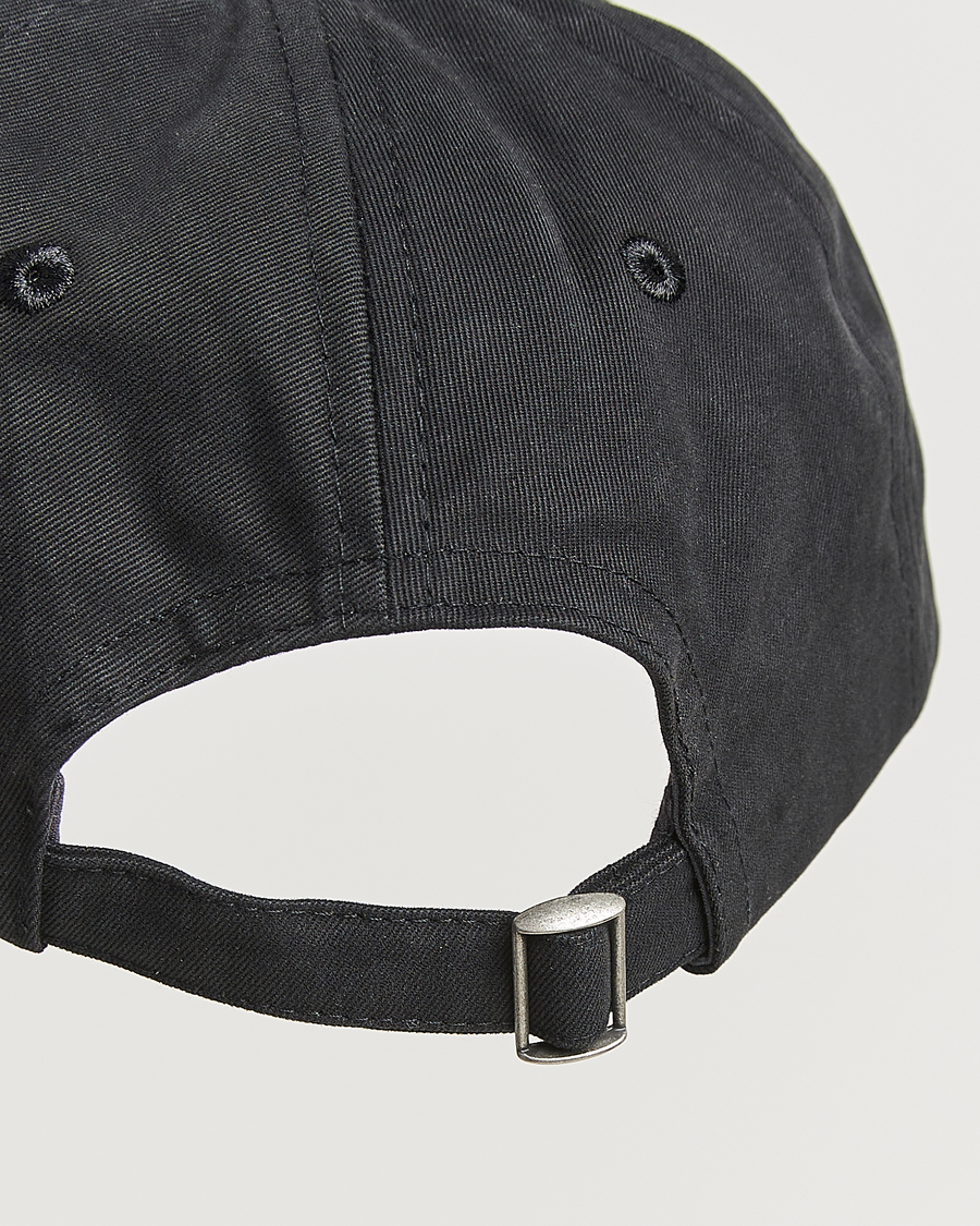 Herren | Drake's Flower Embroidered Cap Black | Drake's | Flower Embroidered Cap Black