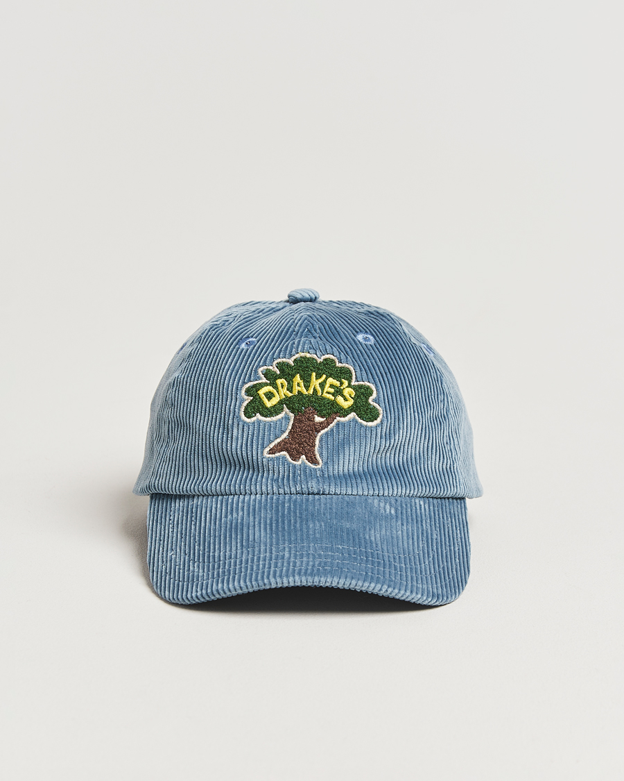 Herren | Drake's Drake´s Tree Baseball Cap Cornflower Blue | Drake's | Drake´s Tree Baseball Cap Cornflower Blue