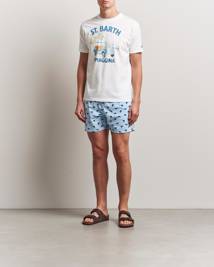 Herren | T-Shirts | MC2 Saint Barth | Printed Cotton T-Shirt Spiaggina