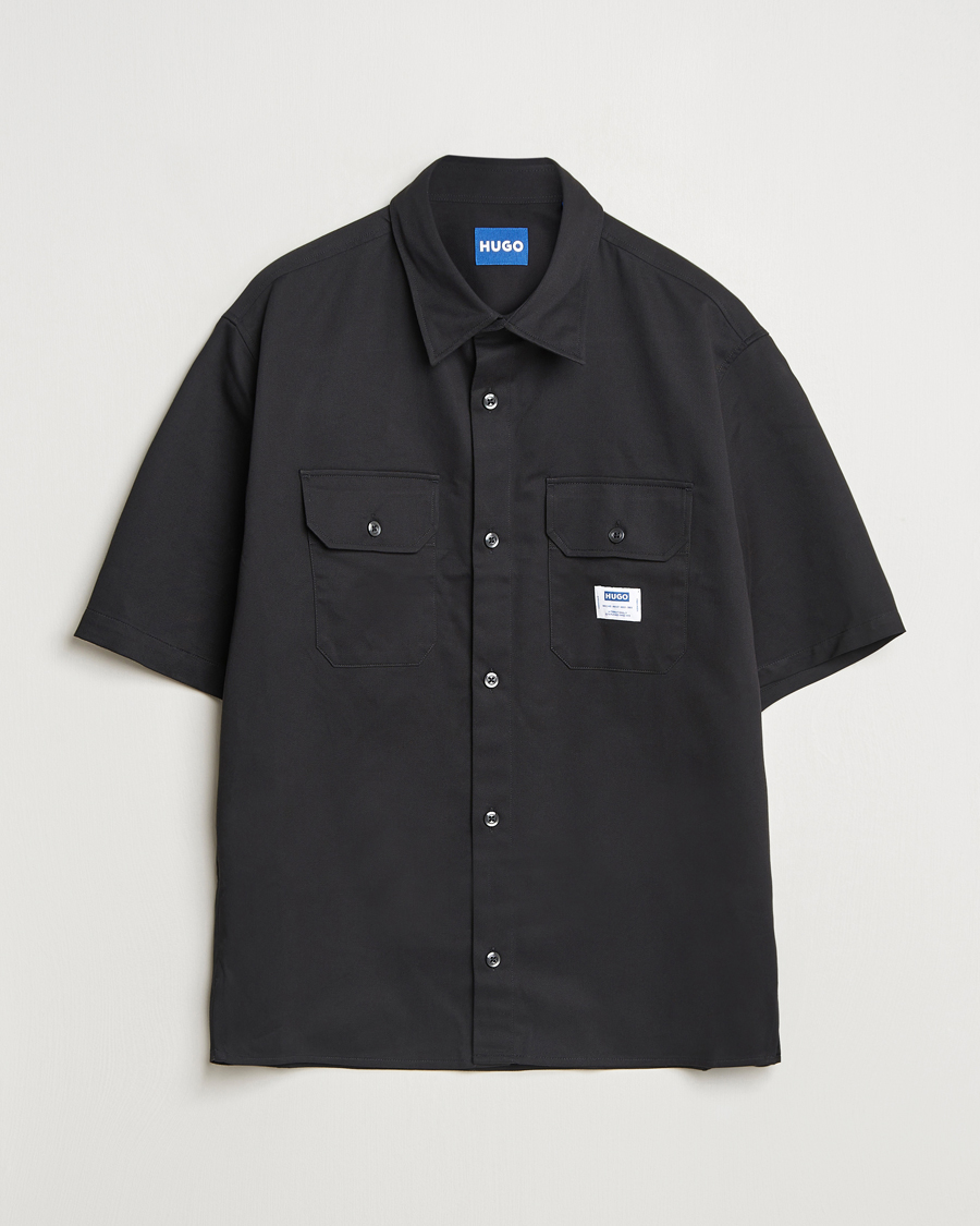 Herren | Hemden | HUGO | Ekyno Short Sleeve Shirt Black