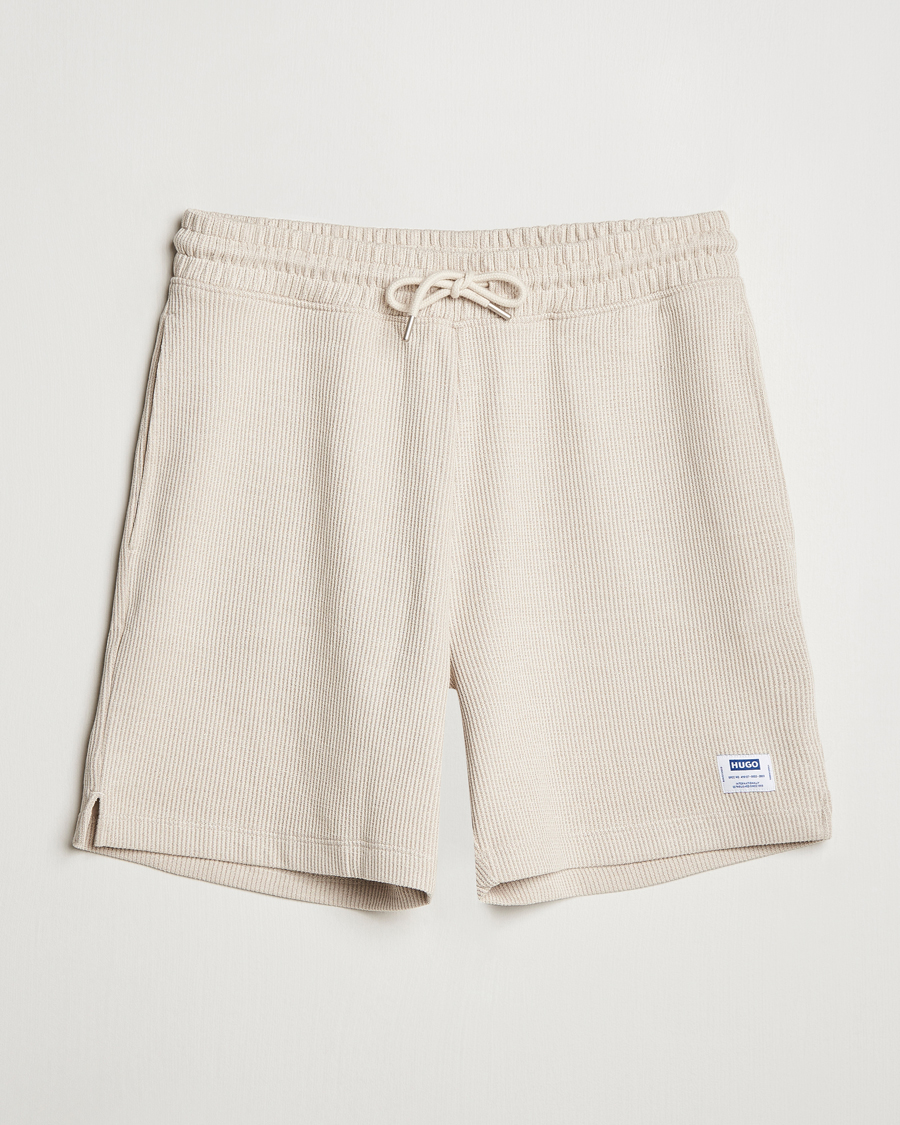 Herren | Shorts | HUGO | Nuwfallo Waffle Sweatshorts Open White