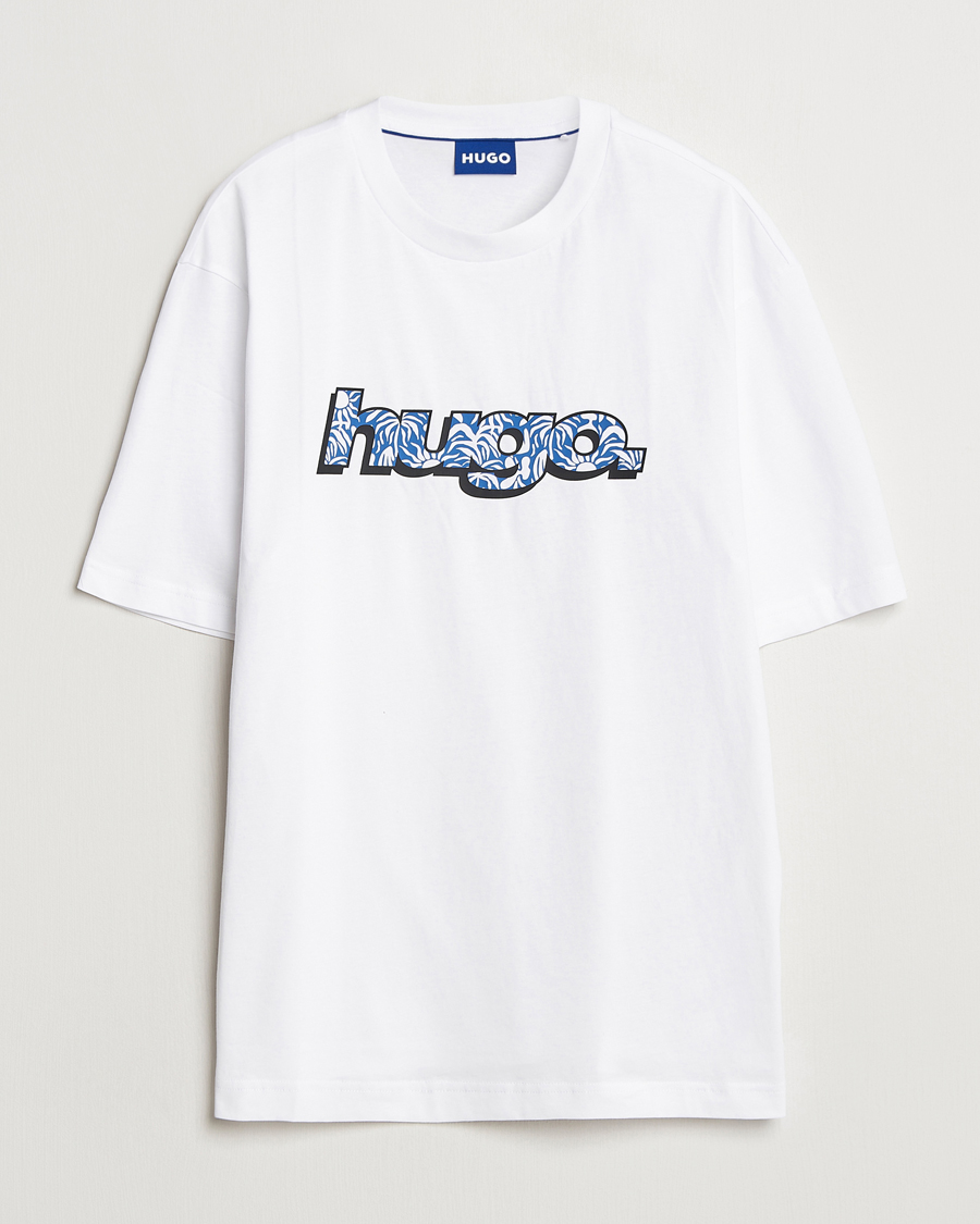 Herren | T-Shirts | HUGO | Nugibol 3D Logo Crew Neck T-Shirt White