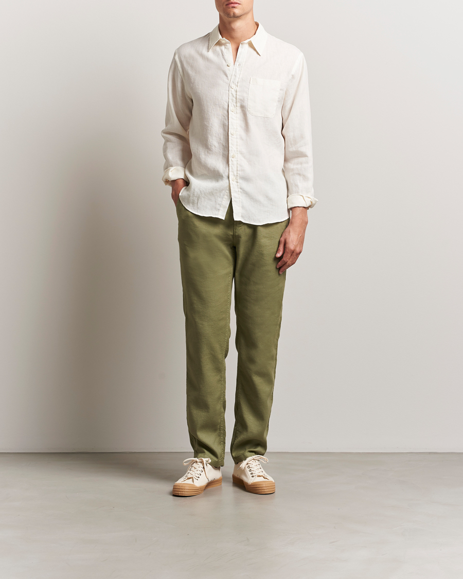 Herren | Hosen | Morris | Fenix Linen/Cotton Trousers Olive