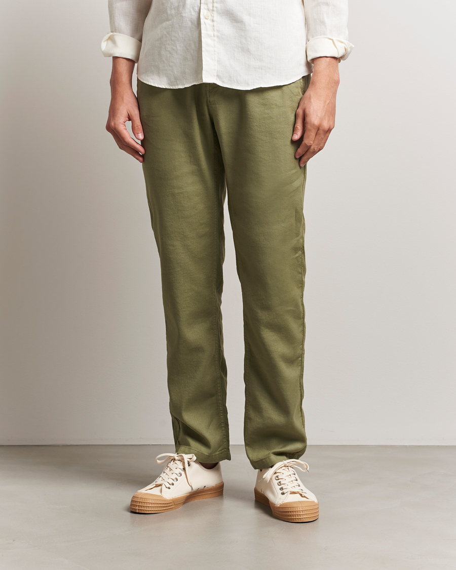 Herren | Hosen | Morris | Fenix Linen/Cotton Trousers Olive