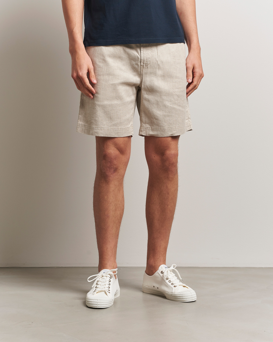 Herren | Shorts | Morris | Fenix Linen/Cotton Shorts Beige