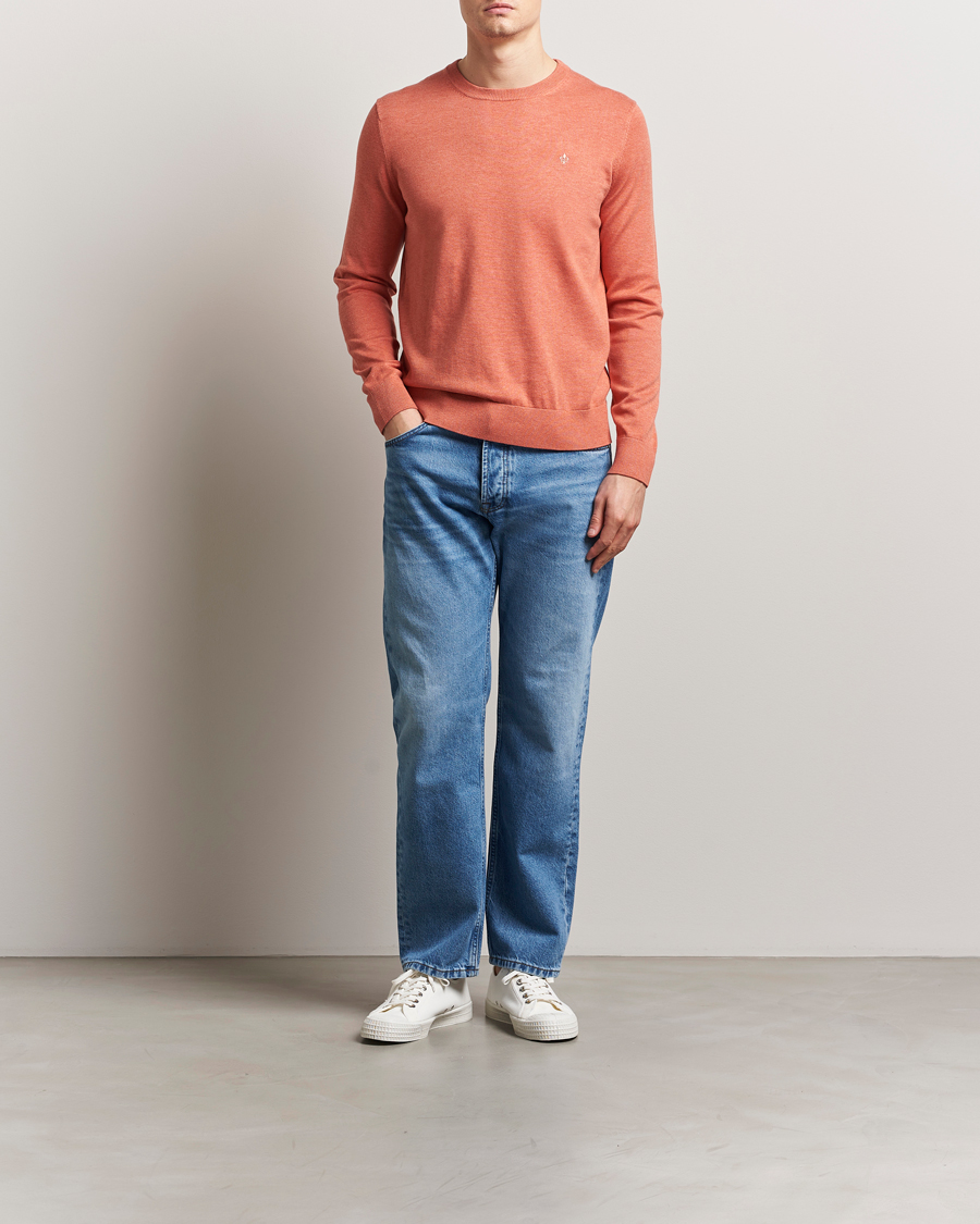 Herren | Pullover | Morris | Riley Cotton O-Neck Orange