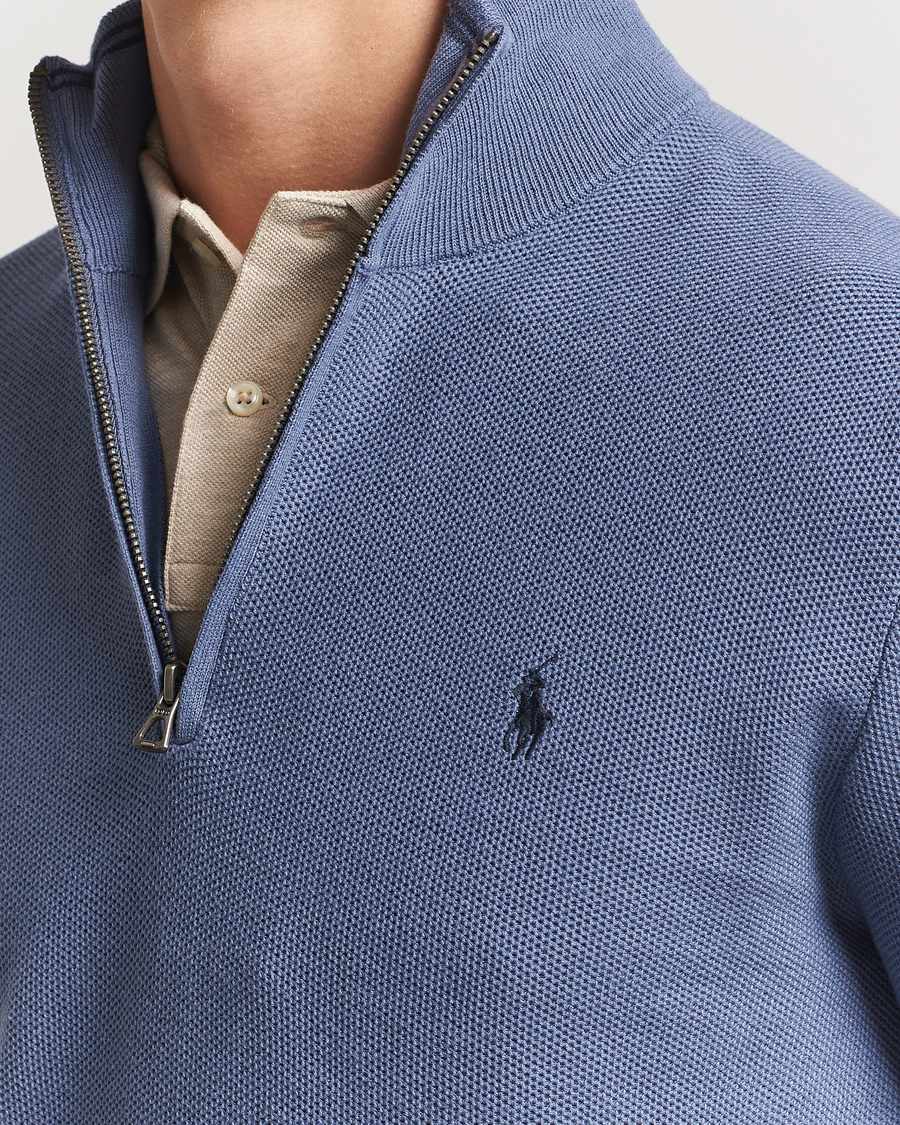 Herren | Pullover | Polo Ralph Lauren | Half Zip Cotton Pullover Capri Blue
