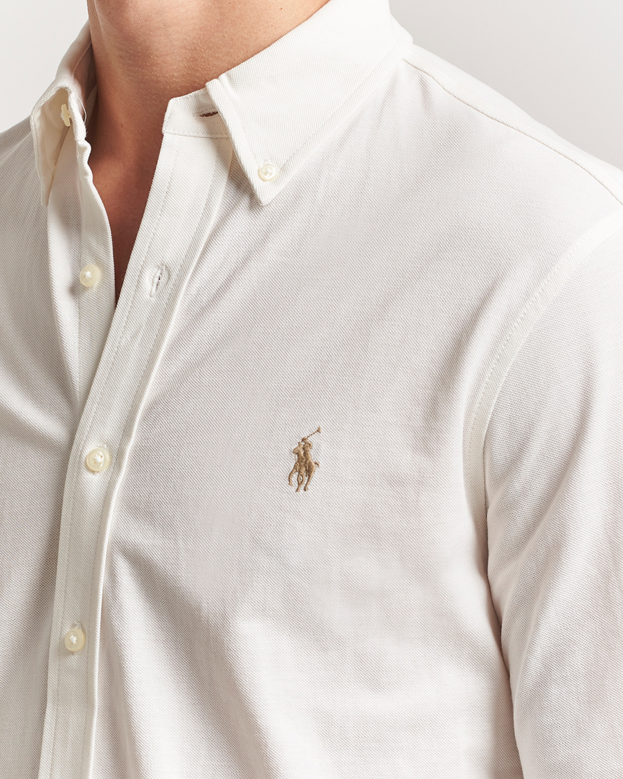 Herren | Hemden | Polo Ralph Lauren | Featherweight Mesh Shirt Pale Cream